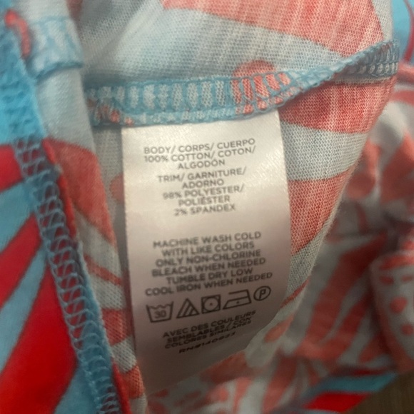 Loft Women's Red and Blue Floral Top-XXS - Picture 4 of 4